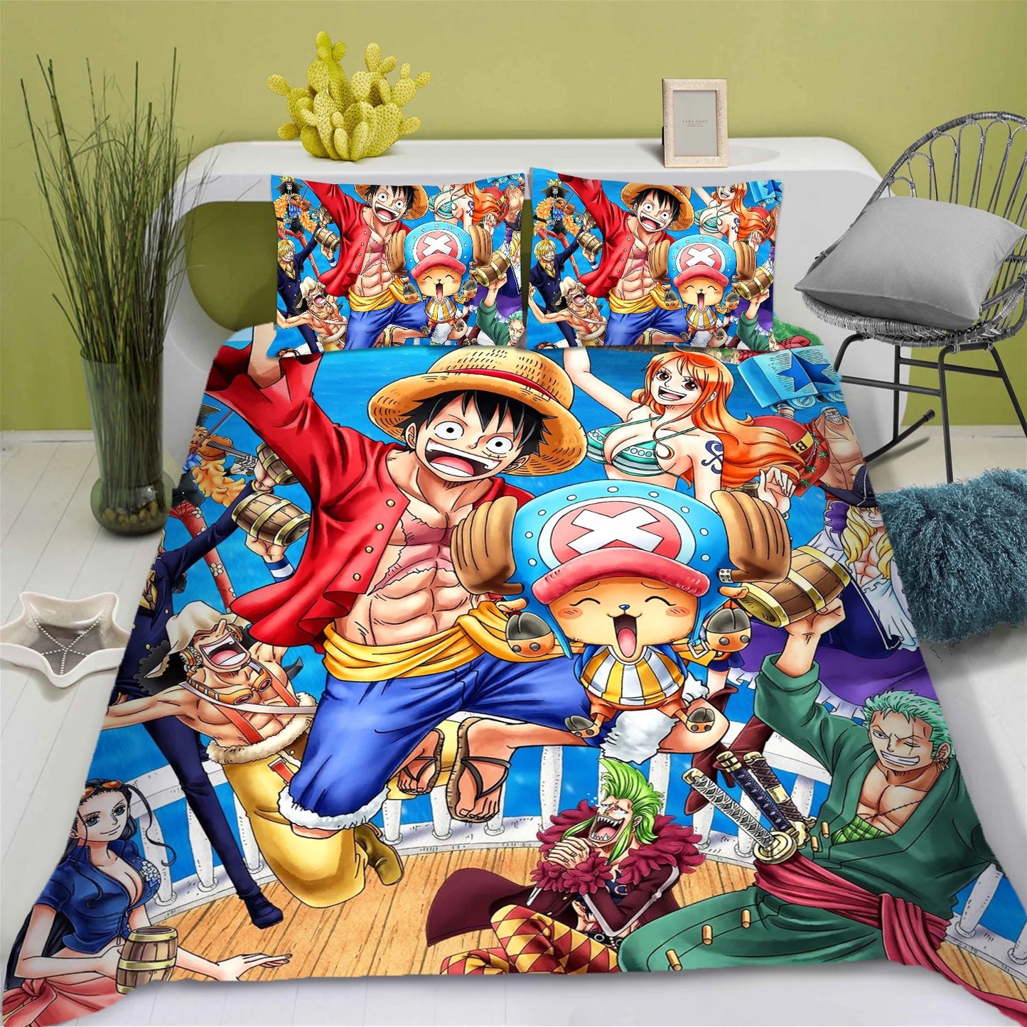 Komplet pościeli One Piece - Cała załoga Mugiwara