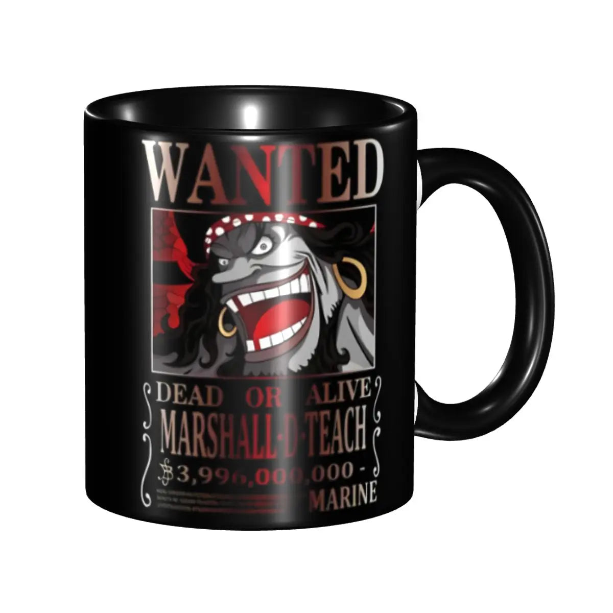 Kubek One Piece – Wanted Marshall D. Teach (Czarnobrody)