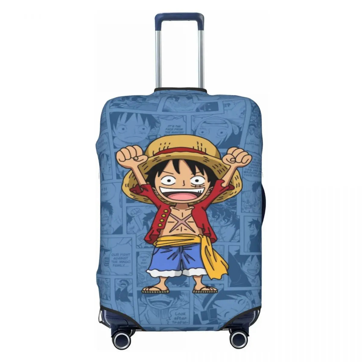 Pokrowiec na walizkę One Piece – uśmiechnięty Luffy w trybie przygody