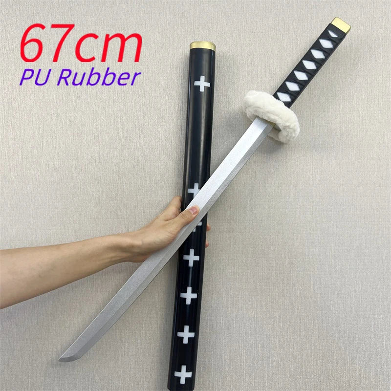 Katana do cosplayu One Piece – miecz Kikoku Trafalgara Lawa (67cm, pianka PU)