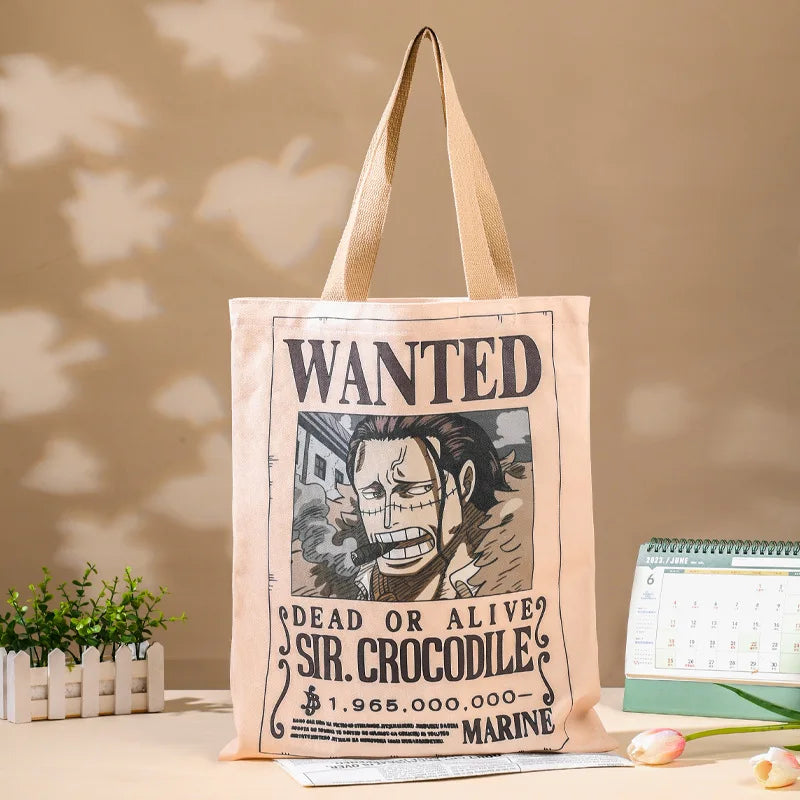 Torba tote One Piece – vintage’owy plakat gończy za Crocodile’em