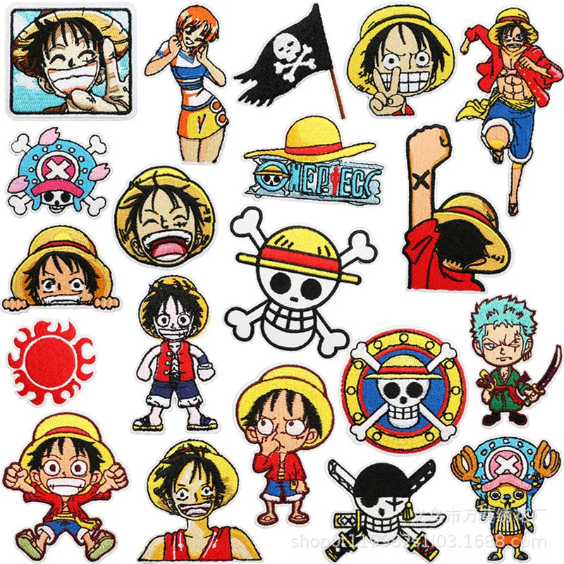 Pakiet naszywek One Piece - Zestaw 20 sztuk 3D (Załoga Mugiwara)