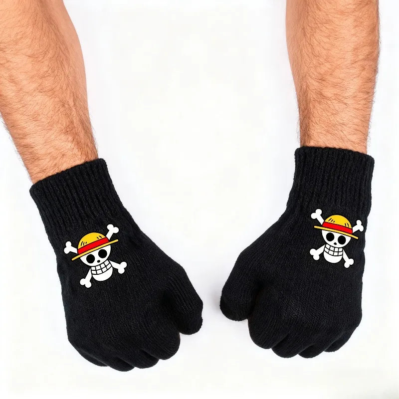 Rękawiczki One Piece – Piracka czaszka Luffy’ego ze Słomkowym Kapeluszem