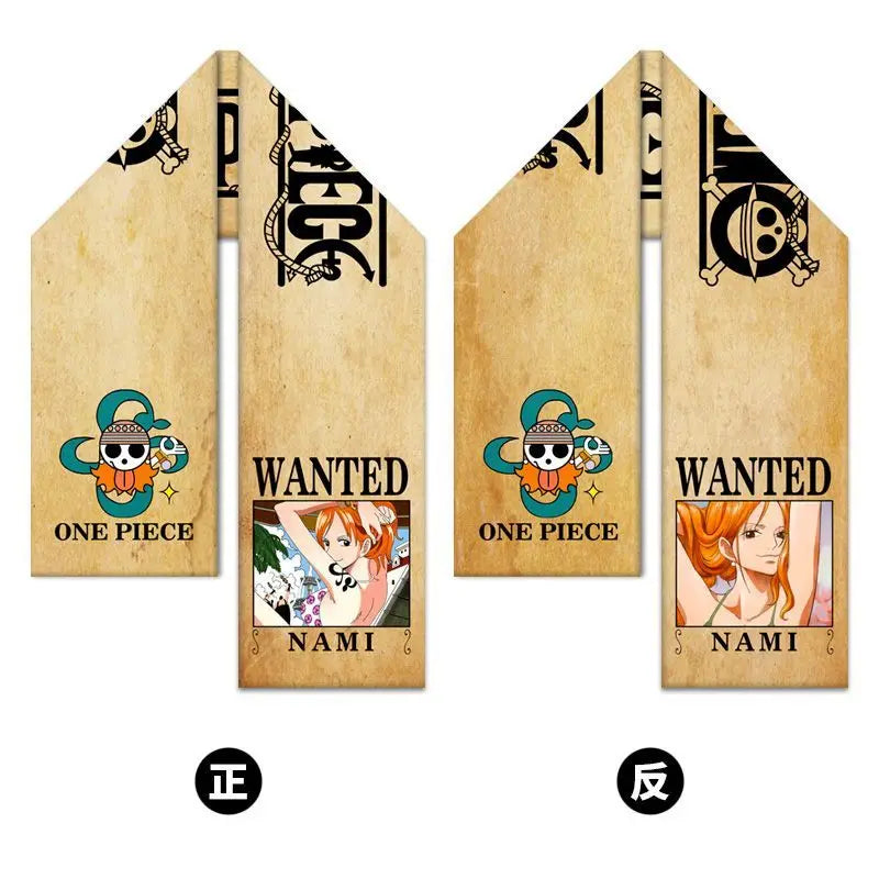 Szalik One Piece – Uśmiechnięta Nami z plakatu „Wanted”