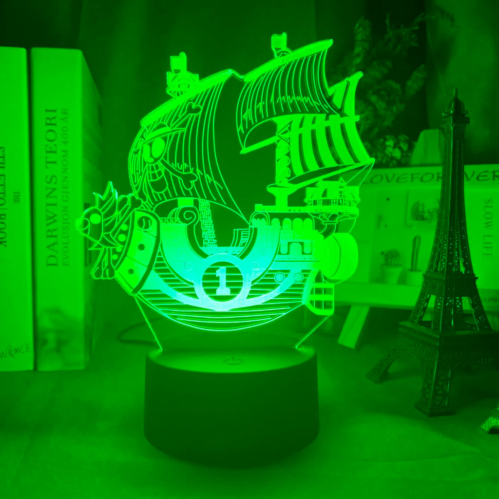Lampka LED One Piece – statek Thousand Sunny (zielona)