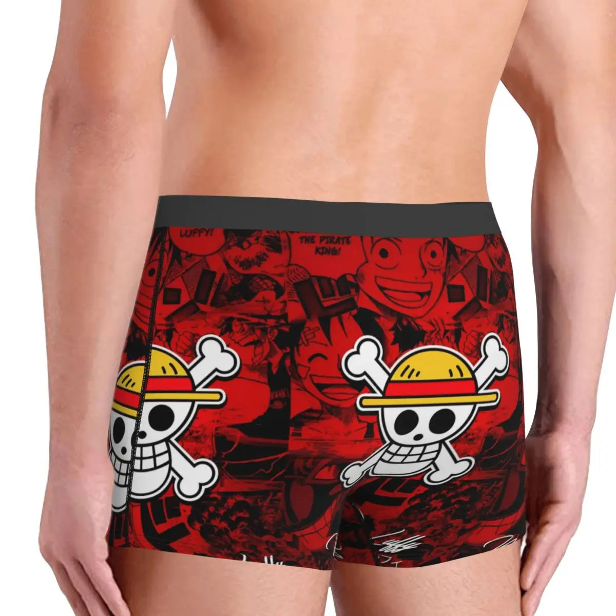 Bokserki – czerwony Jolly Roger
