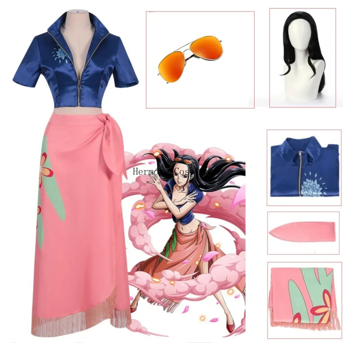 Kostium cosplay One Piece – strój Boa Hancock (suknia pirackiej cesarzowej)