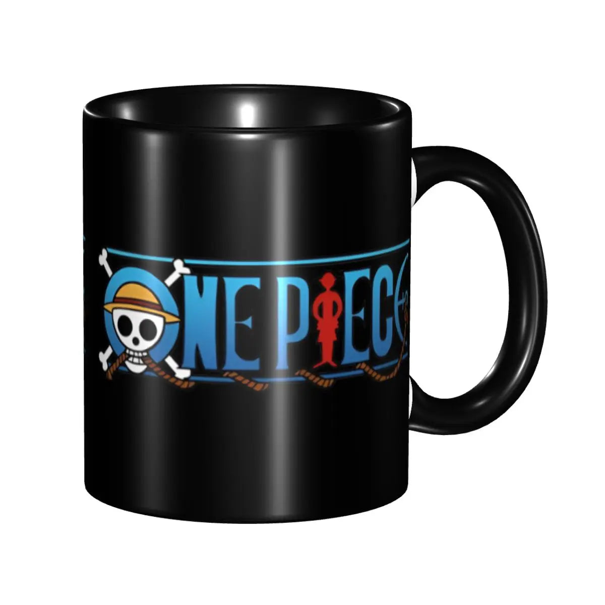 Kubek One Piece – Logo załogi Słomkowych Kapeluszy (niebieskie)