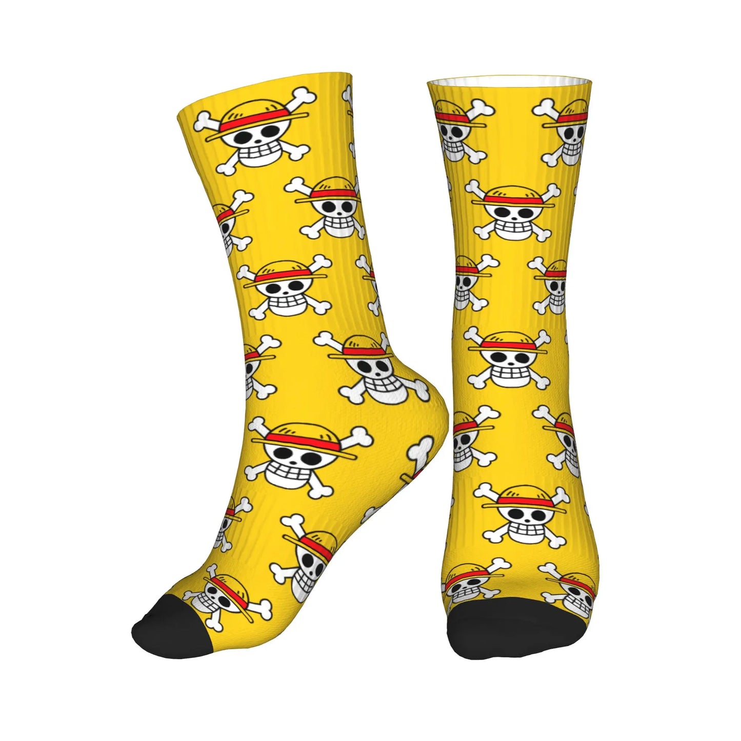 Skarpetki One Piece – Żółty Jolly Roger