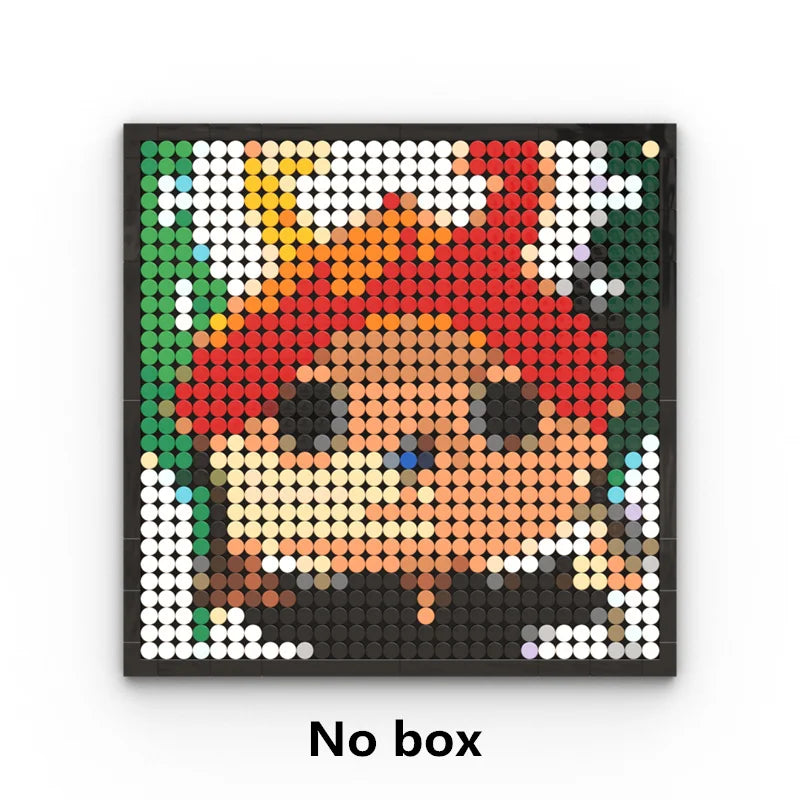 Mozaikowy obraz pixel art One Piece – Portret Roronoa Zoro (klocki)