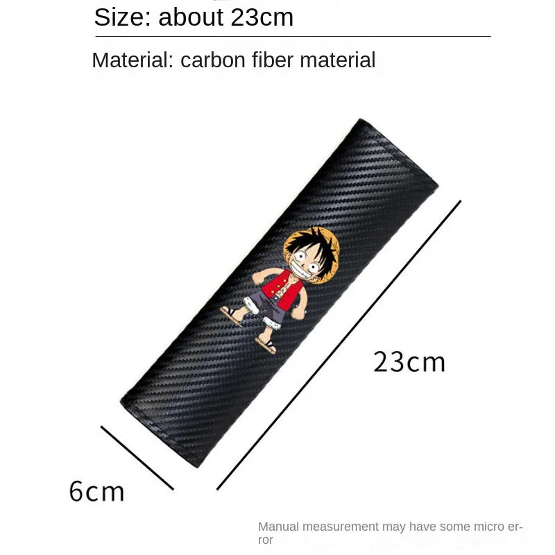 Osłony pasów bezpieczeństwa One Piece – design Monkeya D. Luffy’ego (skóra PU)