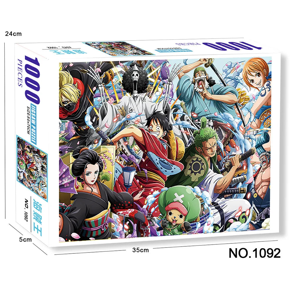 Puzzle One Piece, 1000 elementów – Artystyczna ilustracja grupy Mugiwara