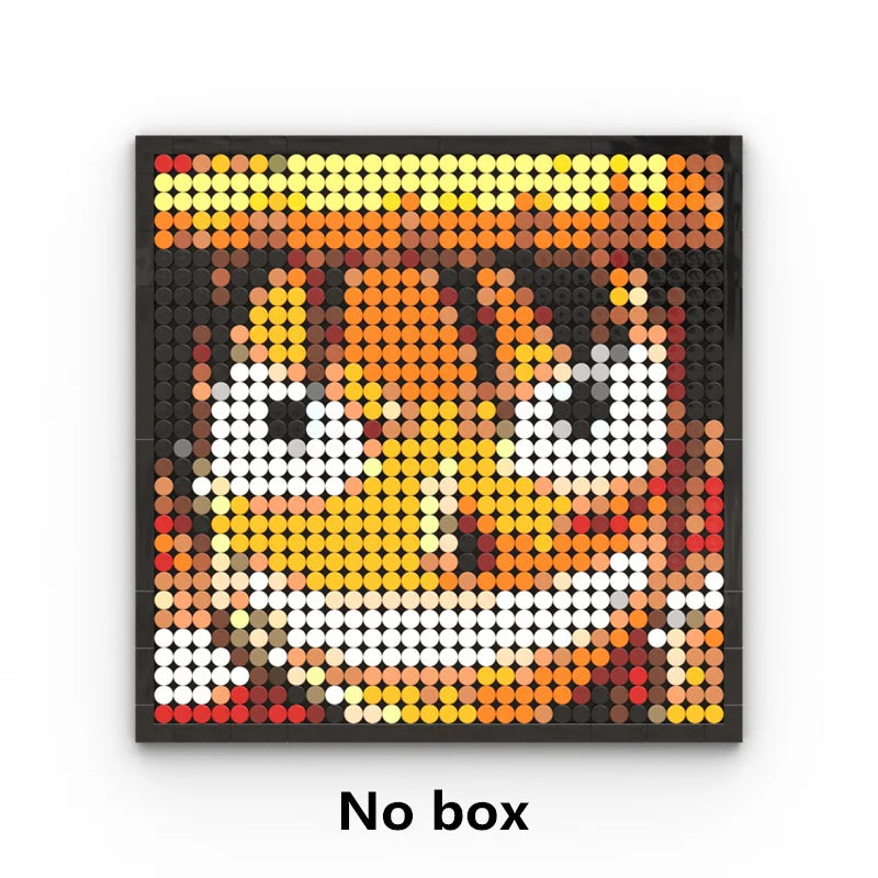 Obraz pixel art One Piece – portret Monkey D. Luffy’ego (klocki konstrukcyjne)