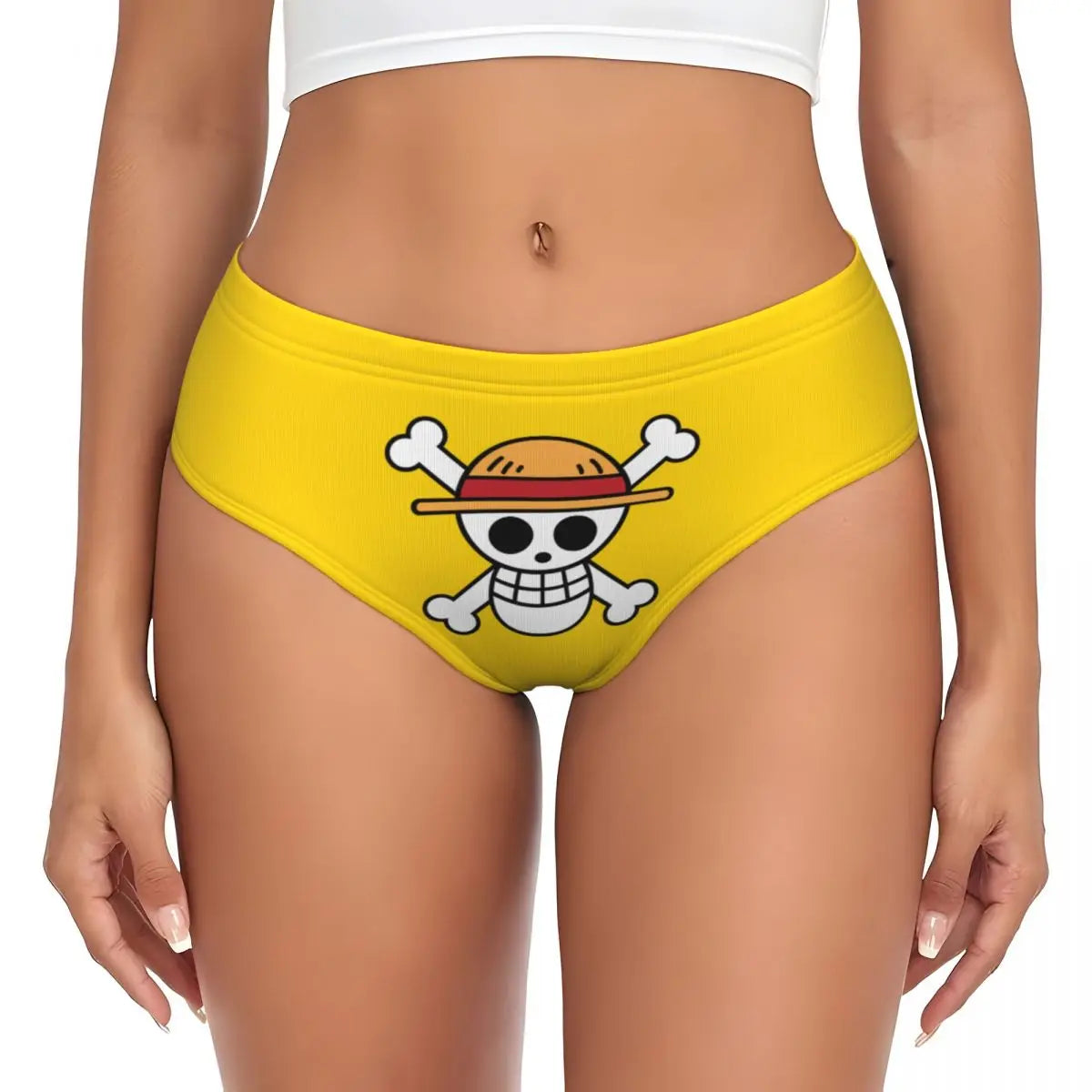 Figi One Piece – motyw Jolly Roger Tony’ego Tony’ego Choppera (żółte)