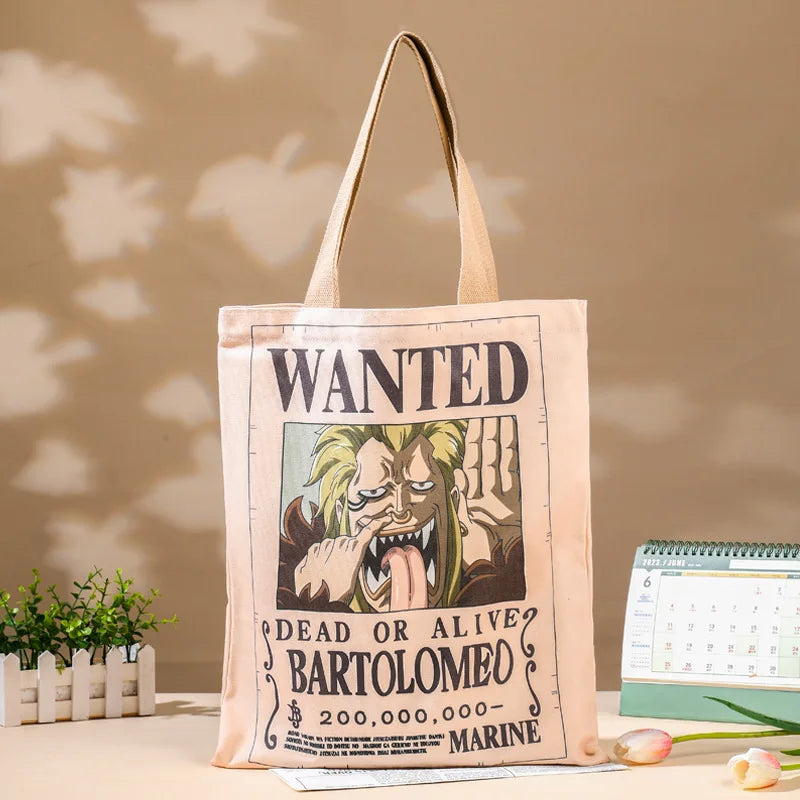 Torba typu tote One Piece – Fanatyczny Bartolomeo z listem gończym