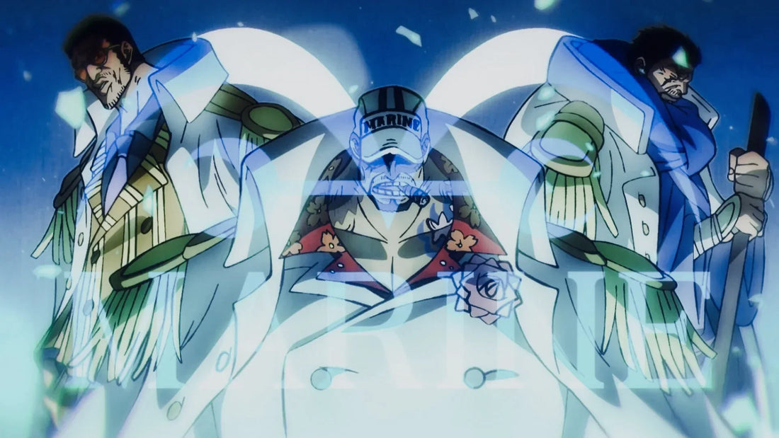 Les Amiraux de la Marine : Kizaru, Fujitora et Ryokugyu analysés