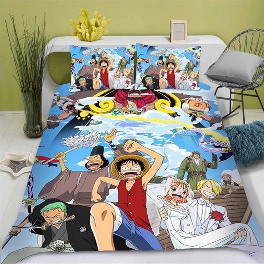 Komplet pościeli One Piece - Zestaw z poszwą na kołdrę, załoga (Wano)