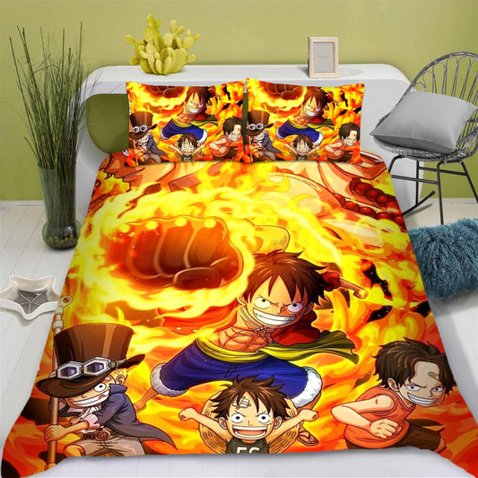 Komplet pościeli One Piece - Luffy i Ace (Bracia Ognia)