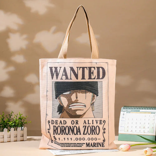 Torba typu tote One Piece – list gończy za Roronoą Zoro, szermierzem