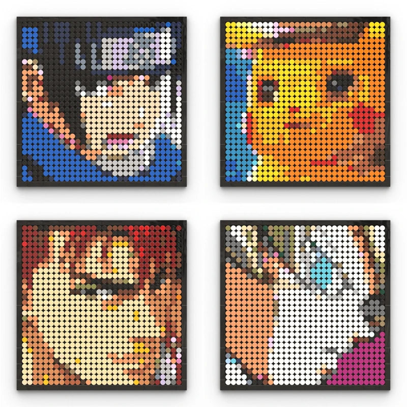 Mozaikowy obraz pixel art One Piece – Portret Roronoa Zoro (klocki)