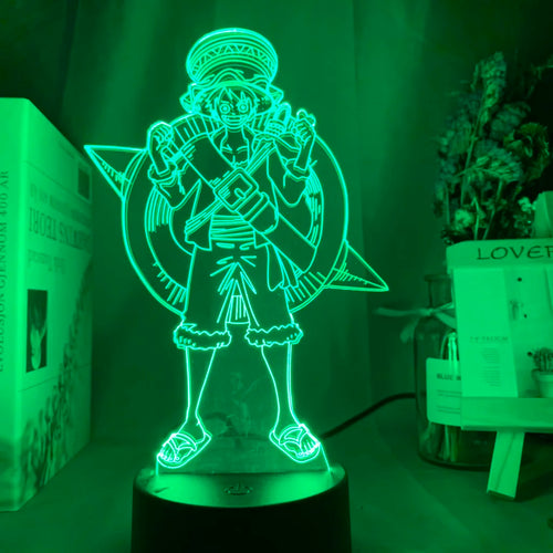Lampka nocna LED One Piece – Monkey D. Luffy Gear 5 (zielona)