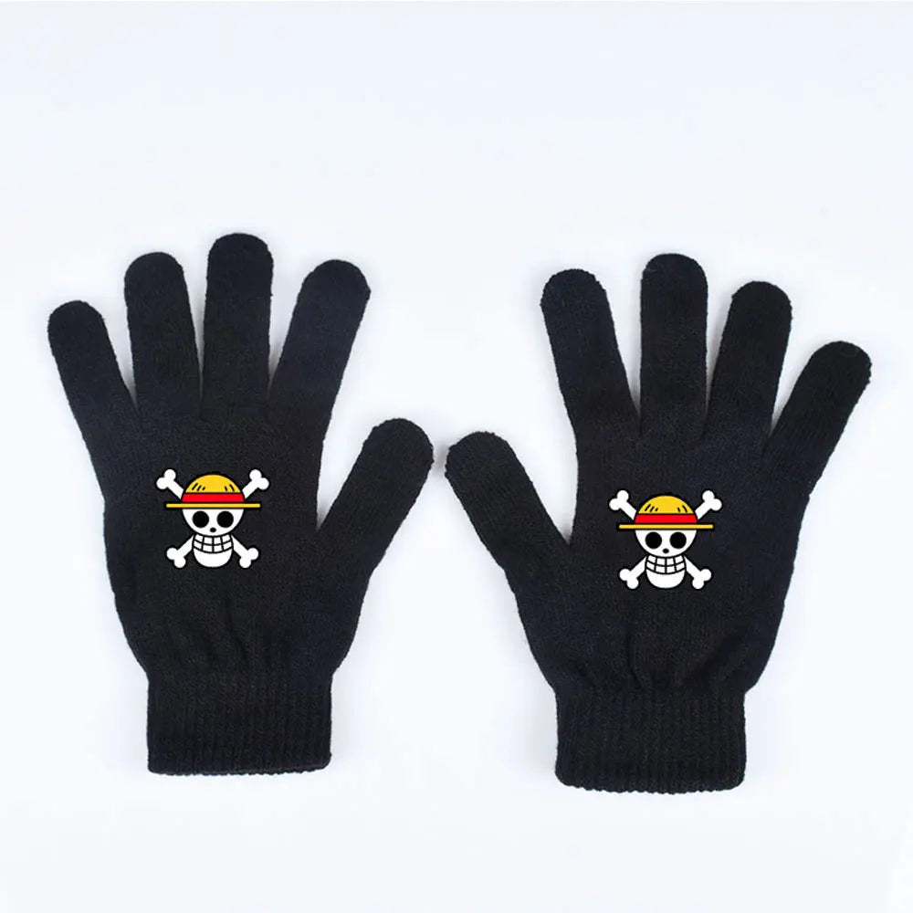Rękawiczki One Piece – Piracka czaszka Luffy’ego ze Słomkowym Kapeluszem