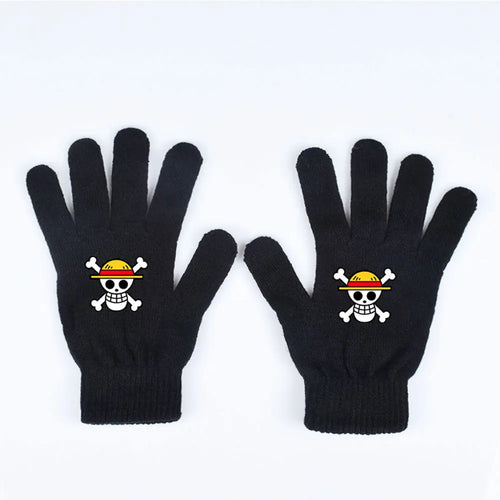 Rękawiczki One Piece – Piracka czaszka Luffy’ego ze Słomkowym Kapeluszem
