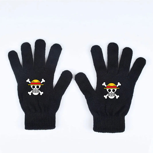 Rękawiczki One Piece – Piracka czaszka Luffy’ego ze Słomkowym Kapeluszem