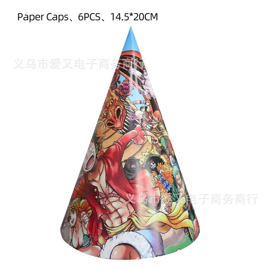 Czapeczka urodzinowa One Piece – akcesorium na urodziny dziecka (model stożkowy)