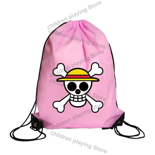 Worek ze sznurkiem One Piece – Różowy emblemat piratów Słomkowego Kapelusza