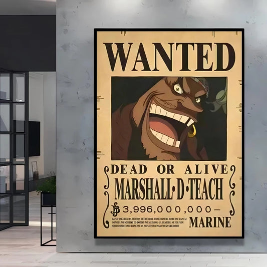 Plakat One Piece Wanted – Marshall D. Teach (Czarnobrody)