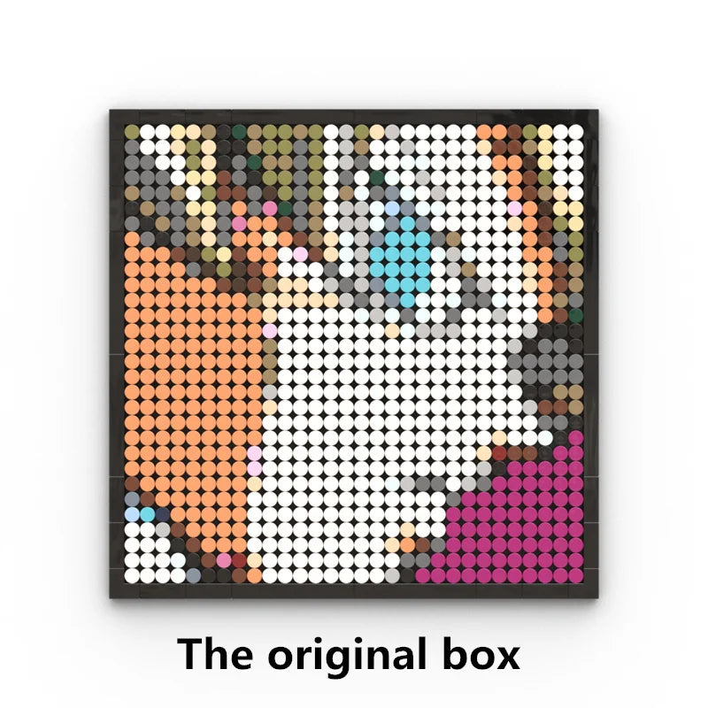 Mozaikowy obraz pixel art One Piece – Portret Roronoa Zoro (klocki)