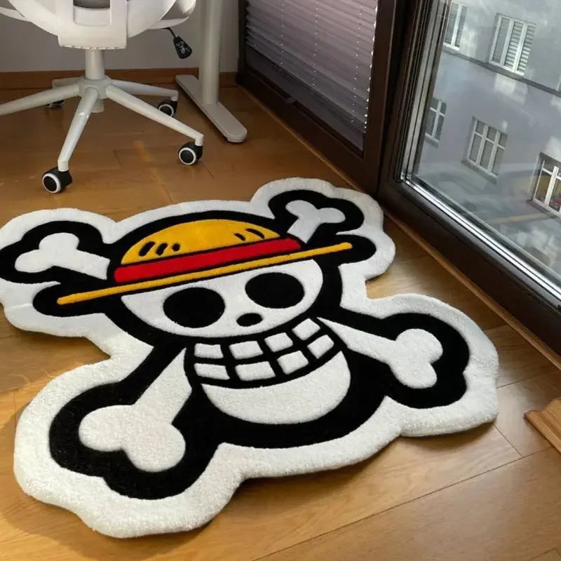 Dywan One Piece – Emblemat Jolly Roger Mugiwara (antypoślizgowy dywanik podłogowy)