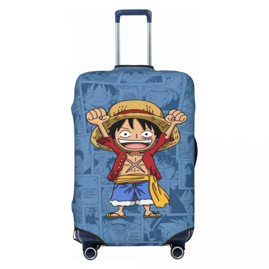 Pokrowiec na walizkę One Piece – uśmiechnięty Luffy w trybie przygody