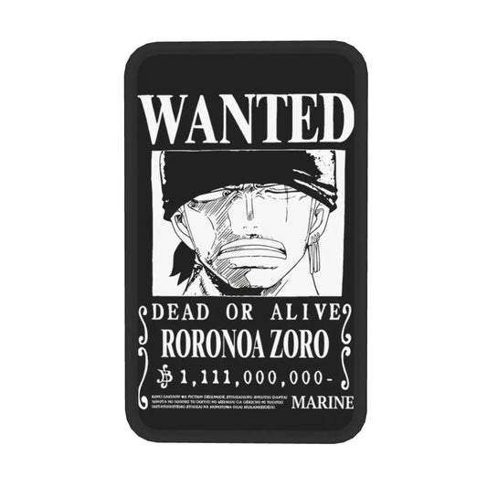 Pokrowiec na podłokietnik One Piece – Plakat „Wanted” Roronoa Zoro (design vintage)