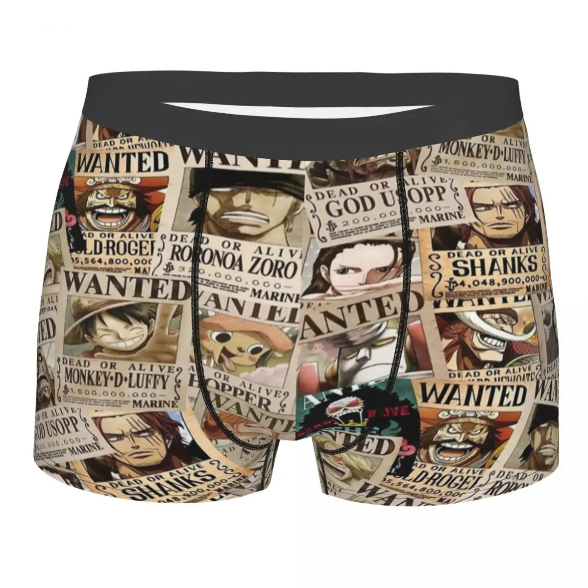 Bokserki One Piece – vintage’owy list gończy Wanted