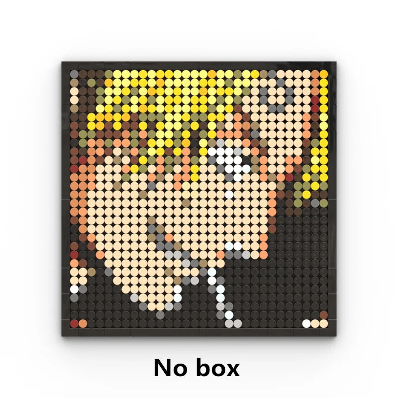 Mozaikowy obraz pixel art One Piece – Portret Roronoa Zoro (klocki)