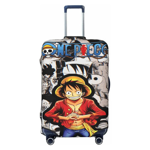 Pokrowiec na walizkę One Piece – kolaż scen z mangi i Luffy’ego