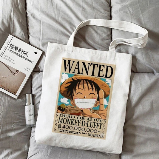 Torba typu tote One Piece – Plakat „Wanted” z Luffym