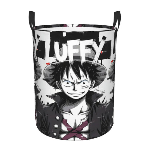 Kosz do przechowywania One Piece – czarno-biały portret Monkey D. Luffy’ego