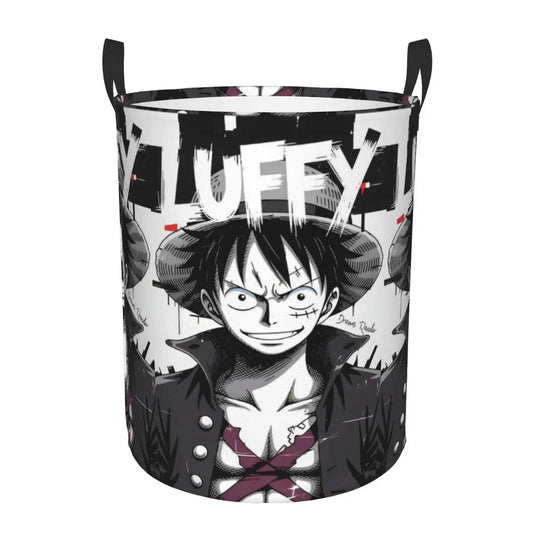 Kosz do przechowywania One Piece – czarno-biały portret Monkey D. Luffy’ego