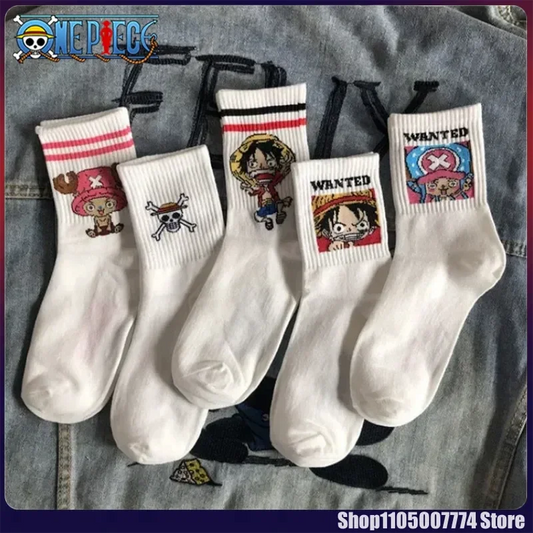 Pakiet 5 par skarpet One Piece - Motywy załogi Mugiwara
