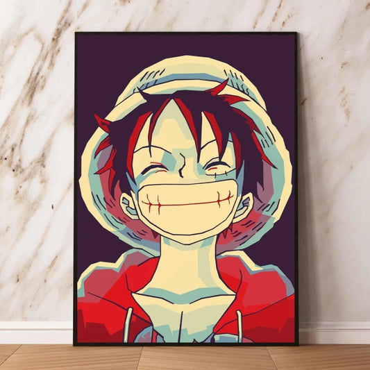 Obraz pop-art One Piece – Monkey D. Luffy w minimalistycznym stylu