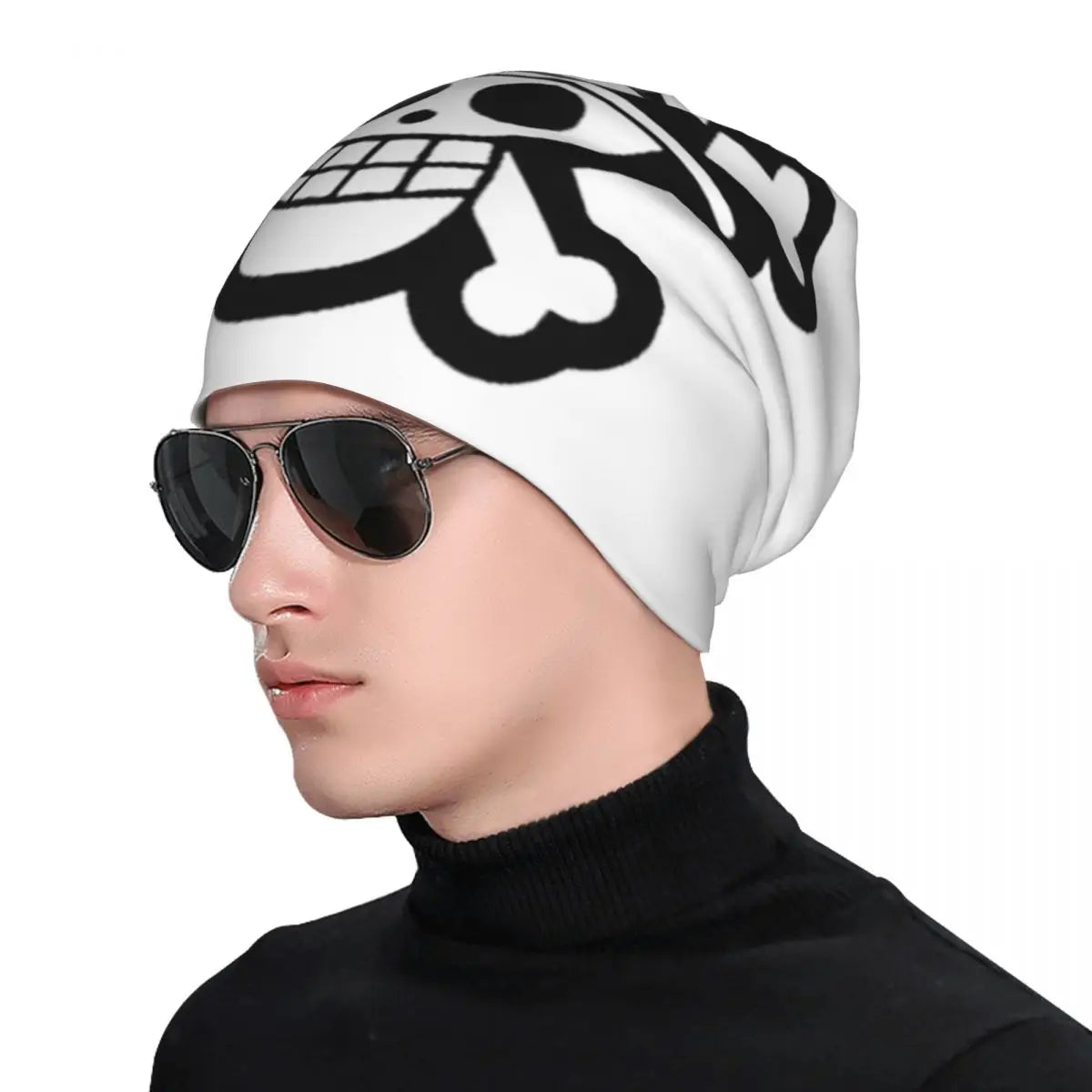 Czapka One Piece - Biała czaszka z grubą kreską