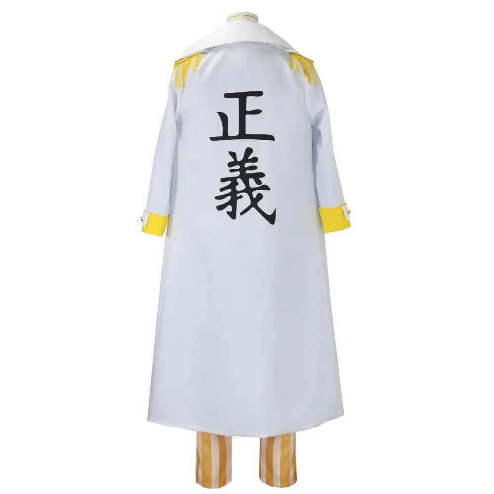 Kostium cosplay One Piece – mundur admirała Marynarki Wojennej (płaszcz „Sprawiedliwość”)