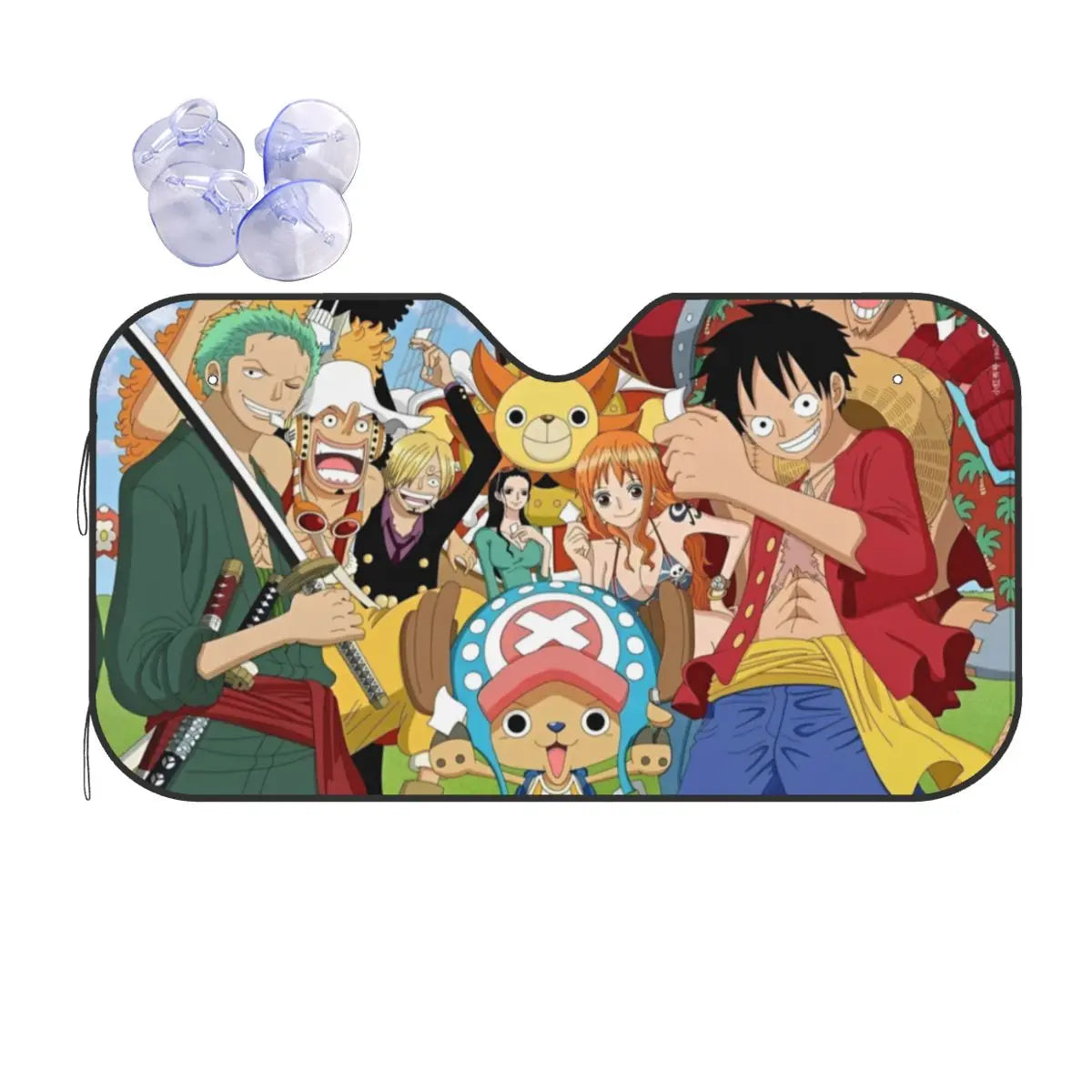Osłona przeciwsłoneczna do samochodu One Piece – załoga Mugiwara na oceanie