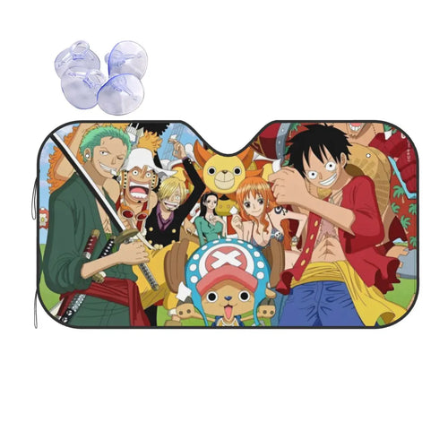 Osłona przeciwsłoneczna do samochodu One Piece – załoga Mugiwara na oceanie