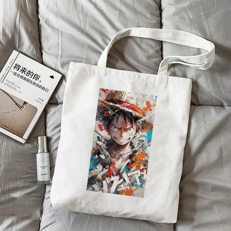 Torba typu tote One Piece – Intensywny portret Luffy’ego
