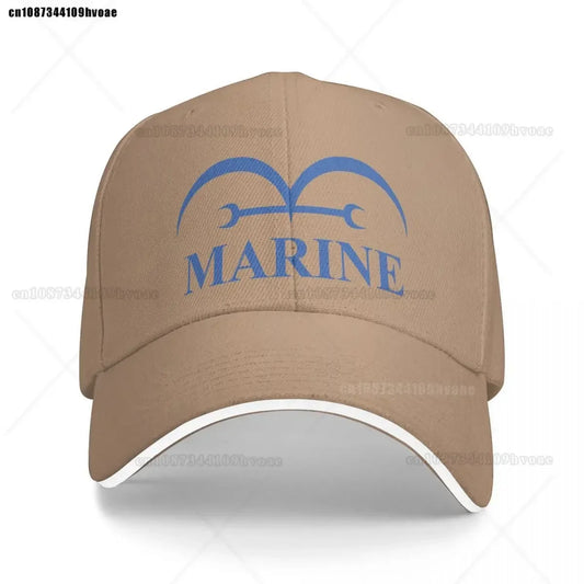 Czapka z daszkiem One Piece Marine – beż / piaskowy (haftowane logo)