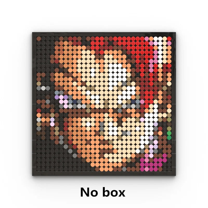 Mozaikowy obraz pixel art One Piece – Portret Roronoa Zoro (klocki)
